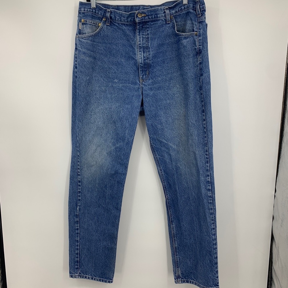 Carhartt Mens 42 Jeans Traditional Fit Heavy Duty Work Grunge Distressed Destroy